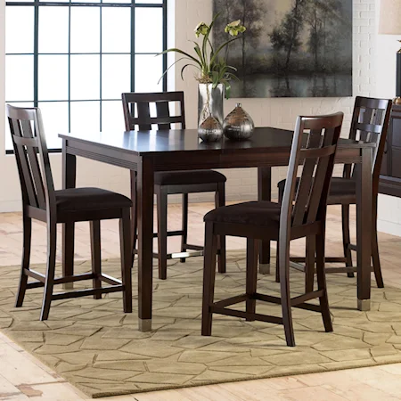 Five Piece Counter Height Table & Chairs Set